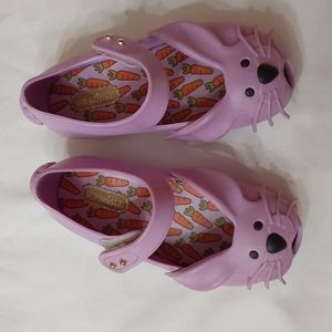 Mini Melissa Toddler Girls Bunny Rubber Flats